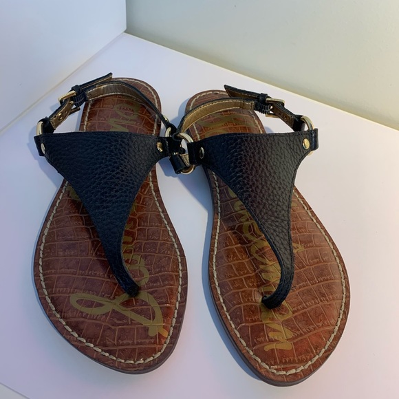 Sam Edelman Greta leather black thong sandal (5) - Picture 5 of 10